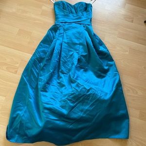 teal blue dress